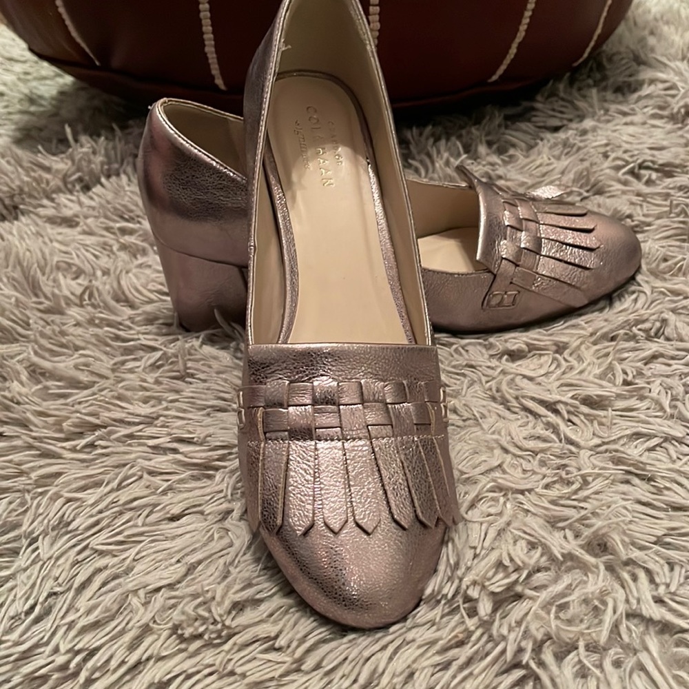 Cole Haan gold/silver pumps